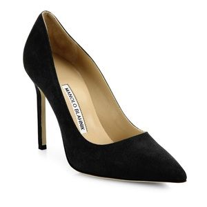 Manolo Blahnik BB 105mm Suede Pumps 39.5EU